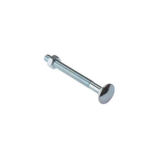 Forgefix Caiage Bolt & Nut ZP M8 X 130mm Bag 10 FORCB8130G