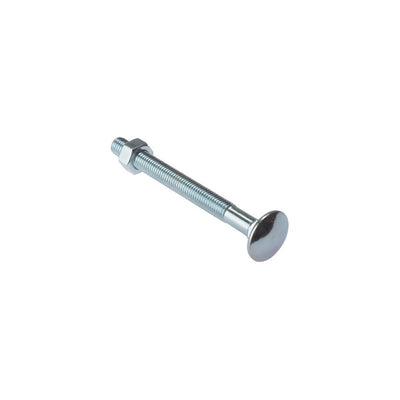 Forgefix Caiage Bolt & Nut ZP M8 X 180mm Bag 10 FORCB8180M