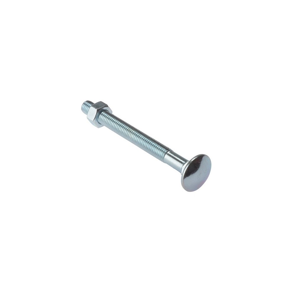 ForgeFix 5CB12130 Carriage Bolt & Nut ZP M12 X 130mm Bag 5