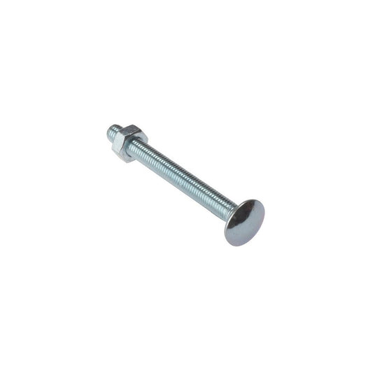 Forgefix Caiage Bolt & Nut ZP M10 X 75mm Bag 10 FORCB1075M