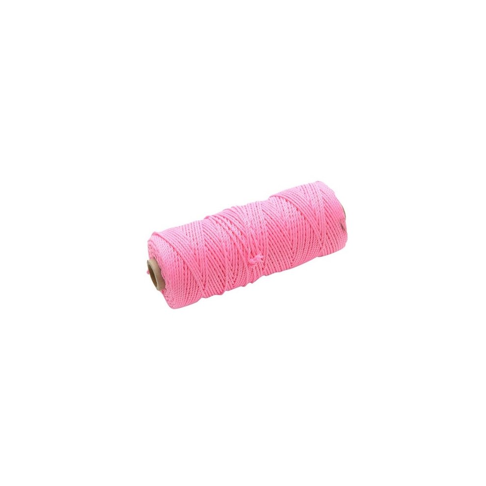 Faithfull Hi-Vis Nylon Bick Line 100m (330ft) Pink FAIBLHVP