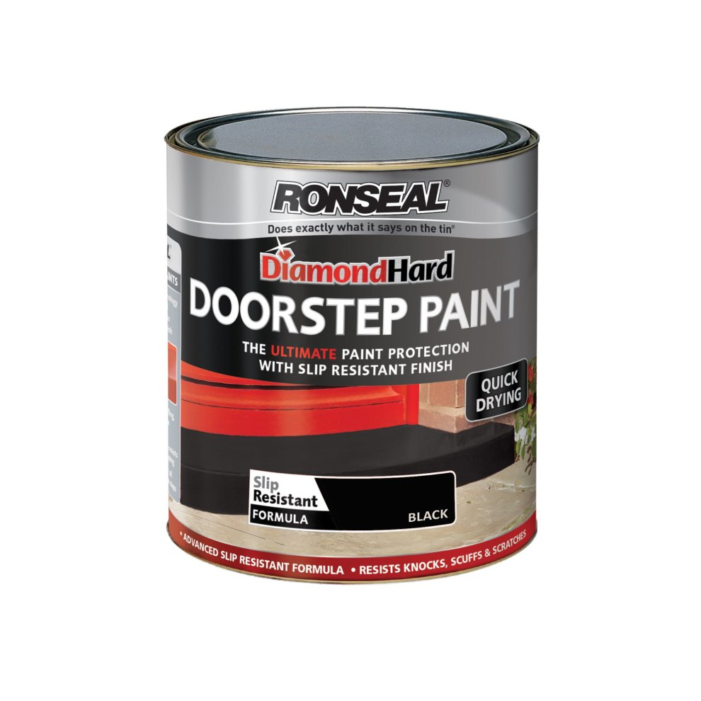 Ronseal Diamond Had Doostep Paint Black 250ml