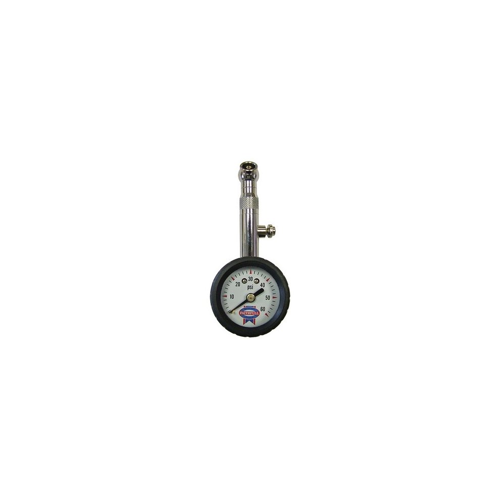 Faithfull Tyre Pressure Dial Gauge 60 PSI