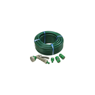 Faithfull PVC Reinforced Hose 15m Fittings Spray Gun