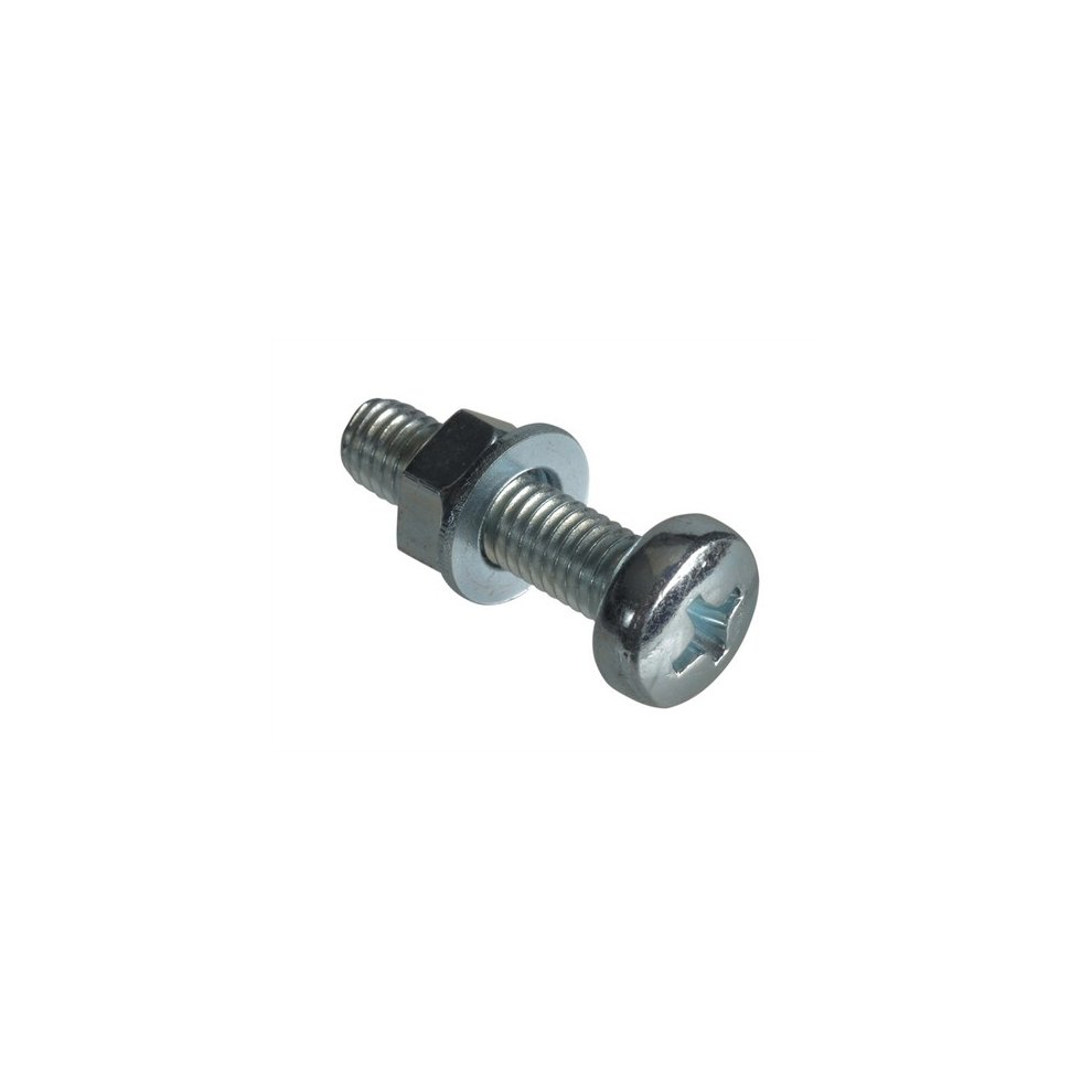 Forgefix Machine Screw Pozi Pan Head ZP M5 x 20mm 10 Pack
