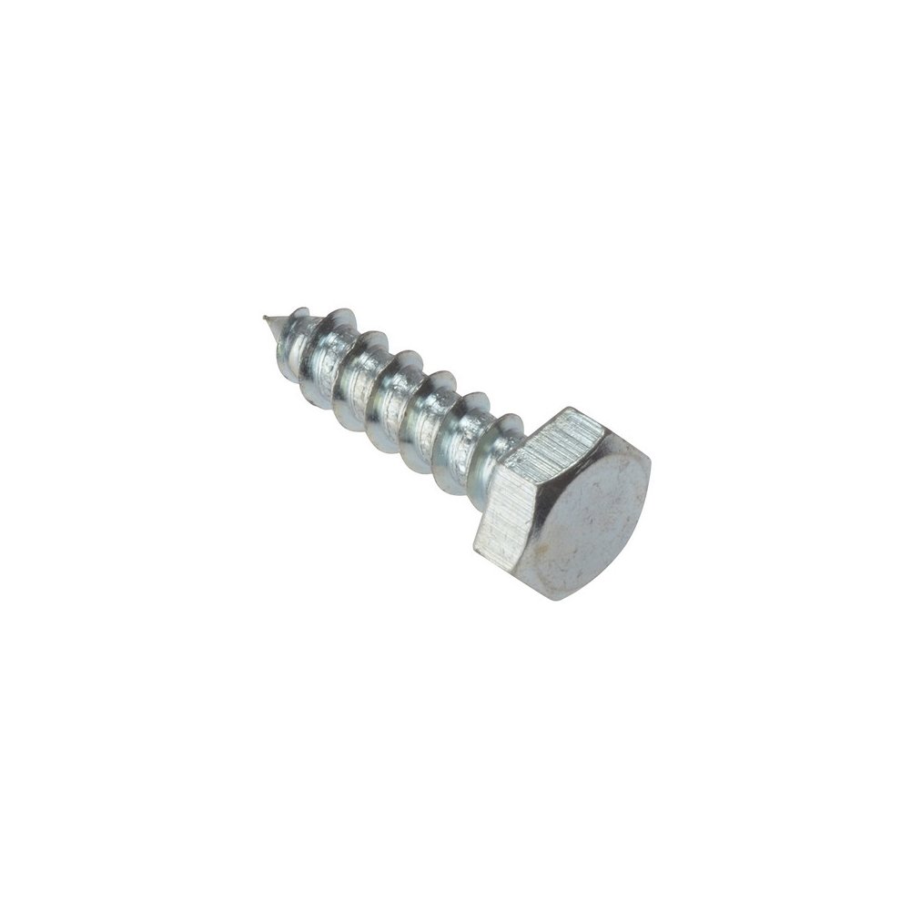 Forgefix Coach Screw Hexagon Head ZP M6 x 100mm Bag 10