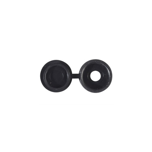 Forgefix Hinged Screw Cover Caps Black Pack of 20