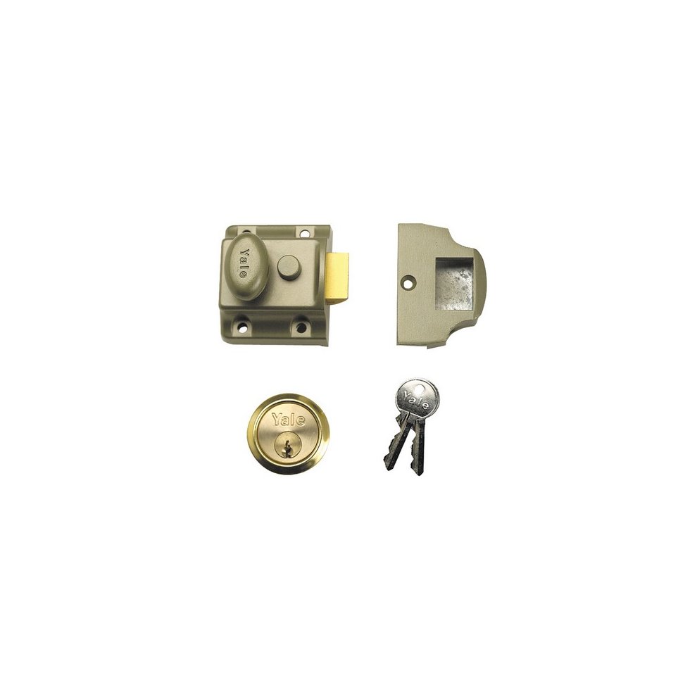 Yale 706 Traditional Nightlatch 40mm Backset ENB Finish