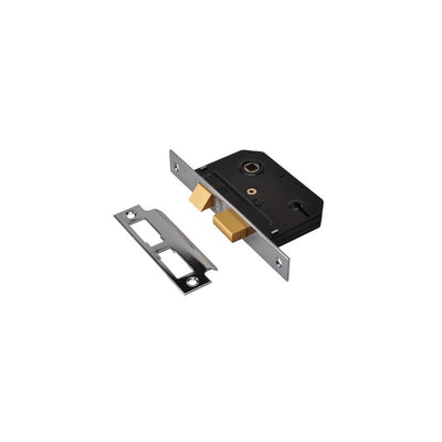 Union Essentials 3 Lever Mortice Sashlock Chrome 79mm UNNYESSLCH30