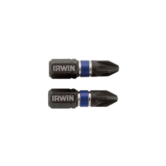 Irwin Impact Po Pefomance Scewdive Bits PZ2 25mm (Pack 2) IRWIW6061407