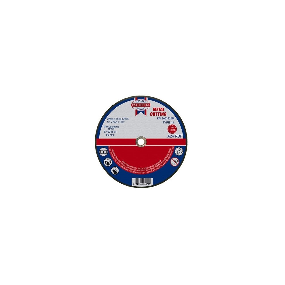 Faithfull Metal Cut Off Disc 300 x 3.5 x 20mm FAI3003520M