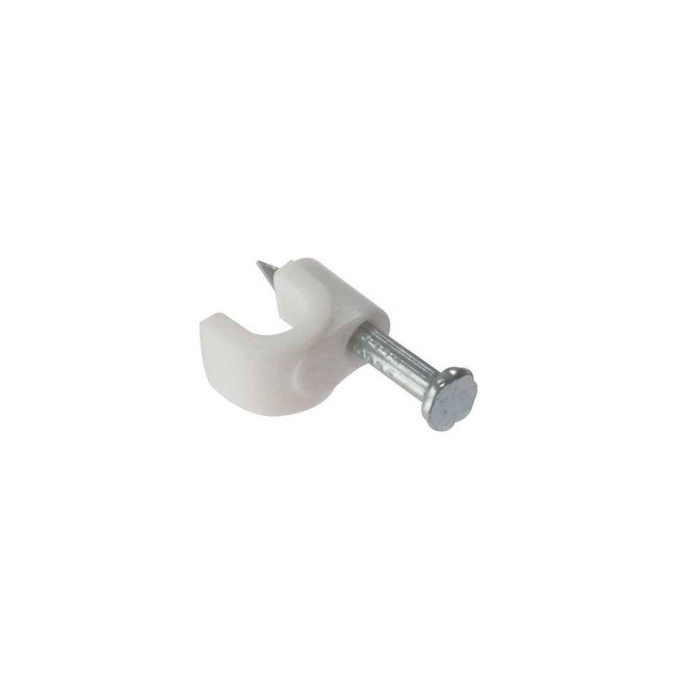 Forgefix Cable Clip Round White 6-7mm Box 100