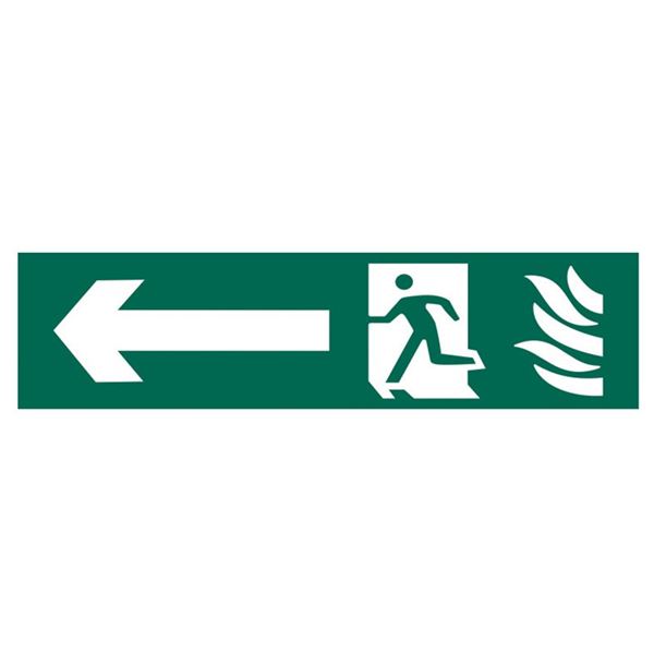 SCA Running Man Arrow Left PVC Sign 200 x 50mm 5201