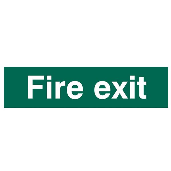 Fire Exit Text Only PVC Sign 200 x 50mm