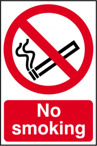 Centurion No Smoking Sign 1.2mm PP 148 x 210mm 11926