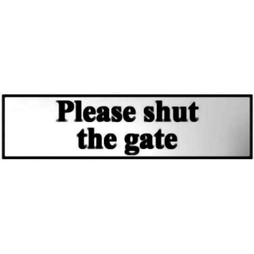 Centurion Please Use The Back Door Sign POL 200 x 50mm