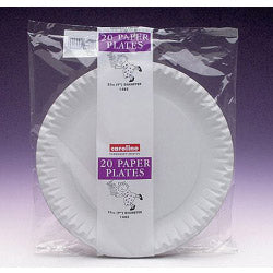 Caroline Paper Plates White 9in Pack 20 1402