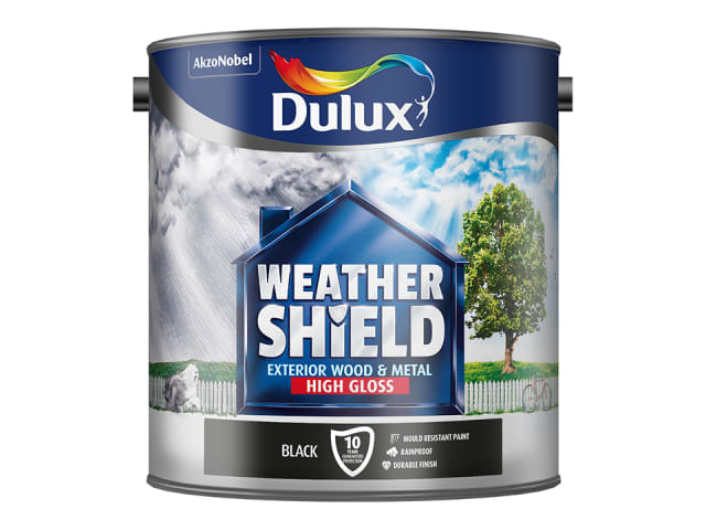 Dulux Weathershield Exterior Gloss Black 2.5L