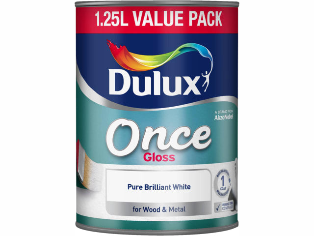 Dulux Once Gloss Pure Brilliant White 1.25L