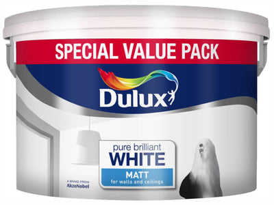 Dulux Matt Pure Brilliant White 7L Special Value Pack