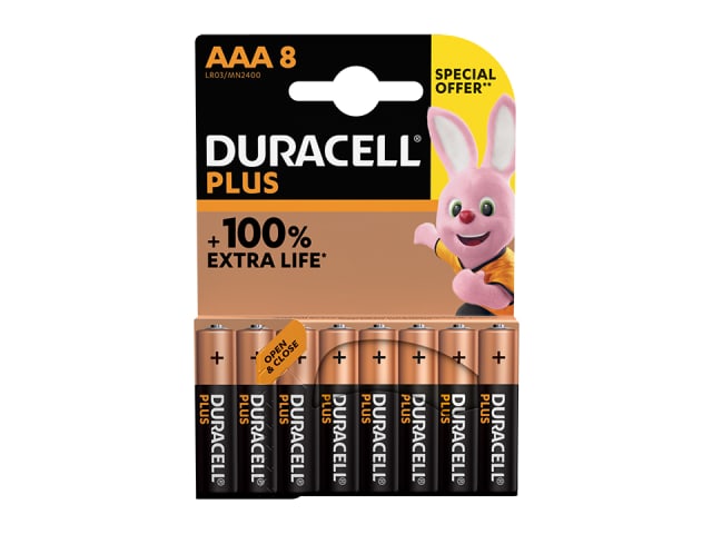 Duracell Plus Power AAA Batteries x 8 S18721