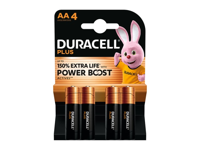 Duracell Plus Power Boost AA Batteries Pack 4
