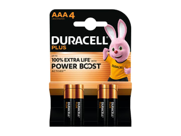 Duracell Plus Power Boost AAA Batteries Pack 4