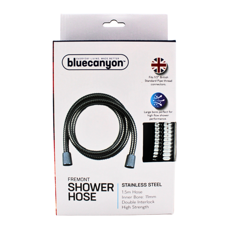 Blue Canyon Flexi Stainless Steel Shower Hose 1.5m