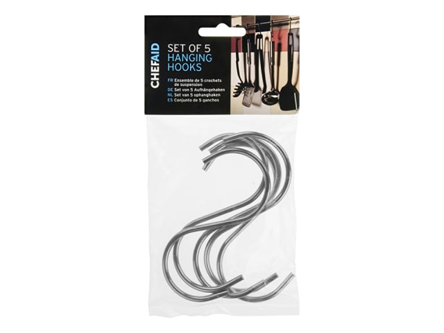 S Hooks Stainless Steel x 5 E10570