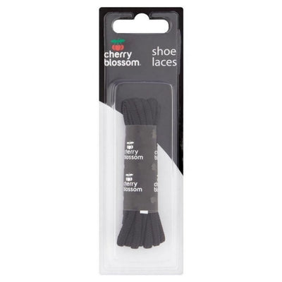 Cherry Blossom Round Shoe Laces 60cm Black 2 Pack