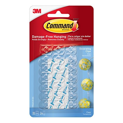 Command Outdoor Decorating Clips 17026H-AW 20 Clips 24 Strips
