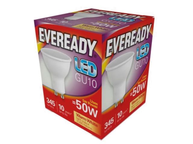Eveready LED GU10 5W 345lm Warm White S13600