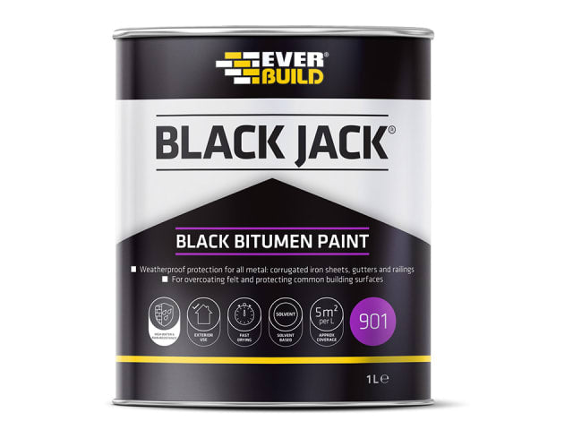 Everbuild 901 Black Bitumen Paint 1L
