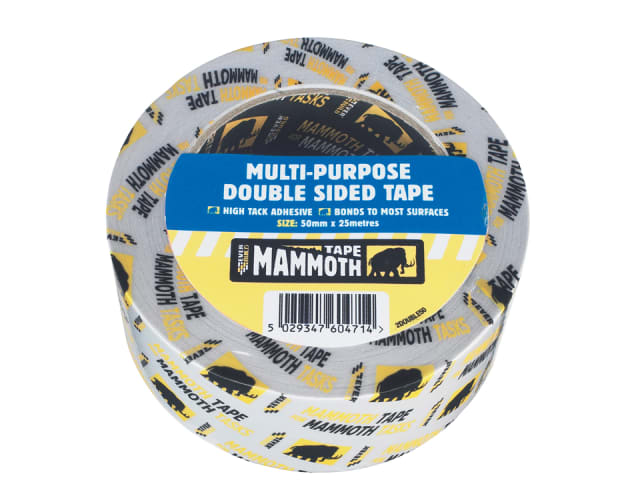 Mammoth Multipurpose Double Side Tape 50mm x 5m'