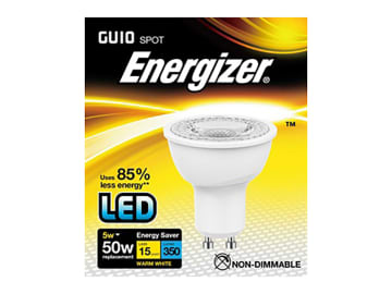 Energizer LED GU10 4.2W 345lm Warm White Non-Dimmable