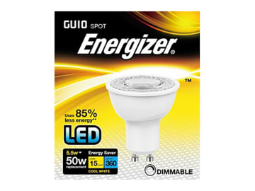 Energizer LED GU10 4.6W 375lm Cool White Dimmable S8827