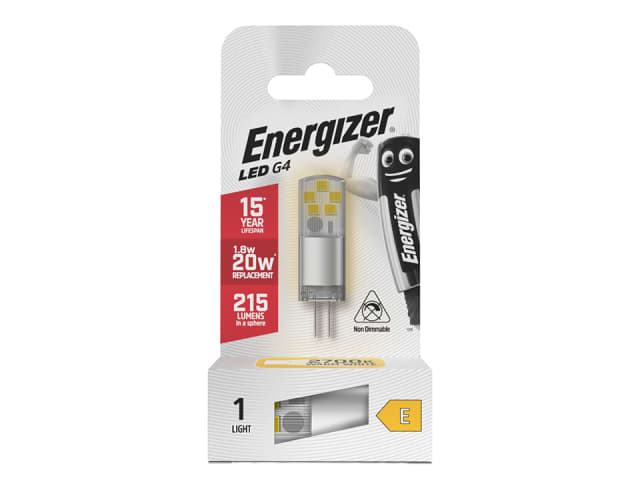 Energizer LED G4 1.8W 215lm 2700K Warm White S18746