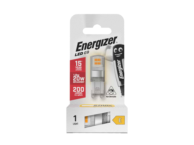Energizer LED G9 1.8W 200lm 2700K Warm White S18748