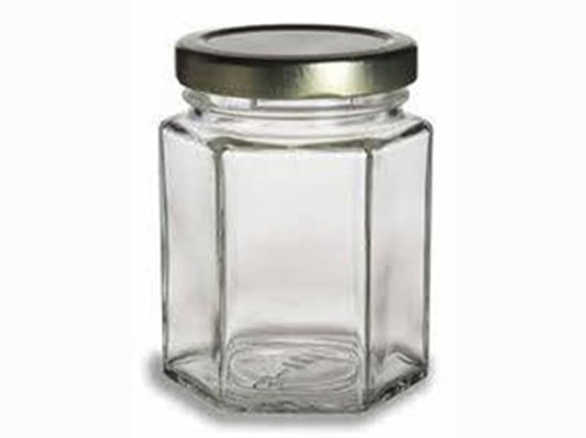 Hexagon Jar 8oz & Lid