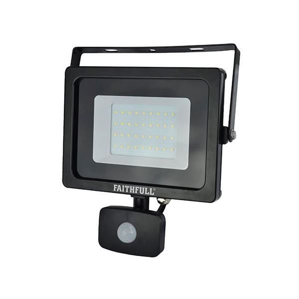 Faithfull Power Plus SMD LED Security Light PIR 10W 800lm FPPSLWM10