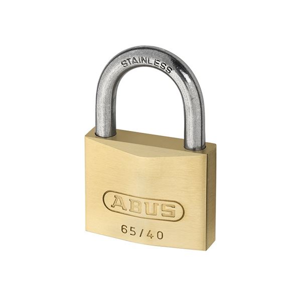 Abus 65IB/50mm Brass Padlock Stainless Steel Shackle
