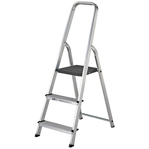 Werner High Handrail 3 Tread Aluminium Stepladder