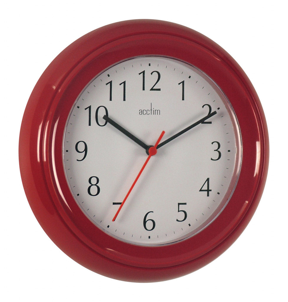 Acctim Wycombe Wall Clock Red 21414