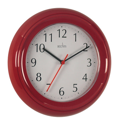 Acctim Wycombe Wall Clock Red 21414