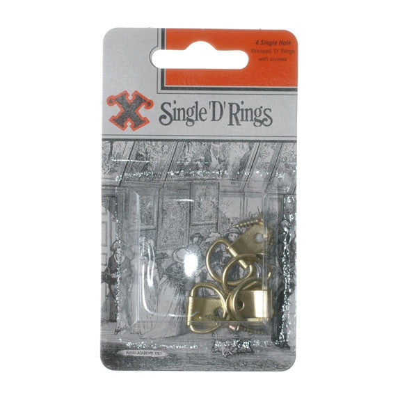 X Nickel Plated Single D Rings 4pk 5458-SD