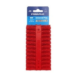 Rawlplug Red UNO Universal Plug 6 x 28mm Card 48 RAW68515