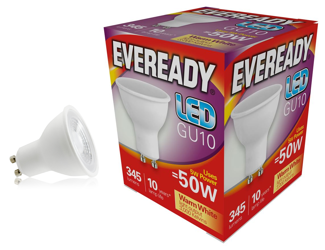 Eveready LED GU10 5W 345lm Warm White S13600