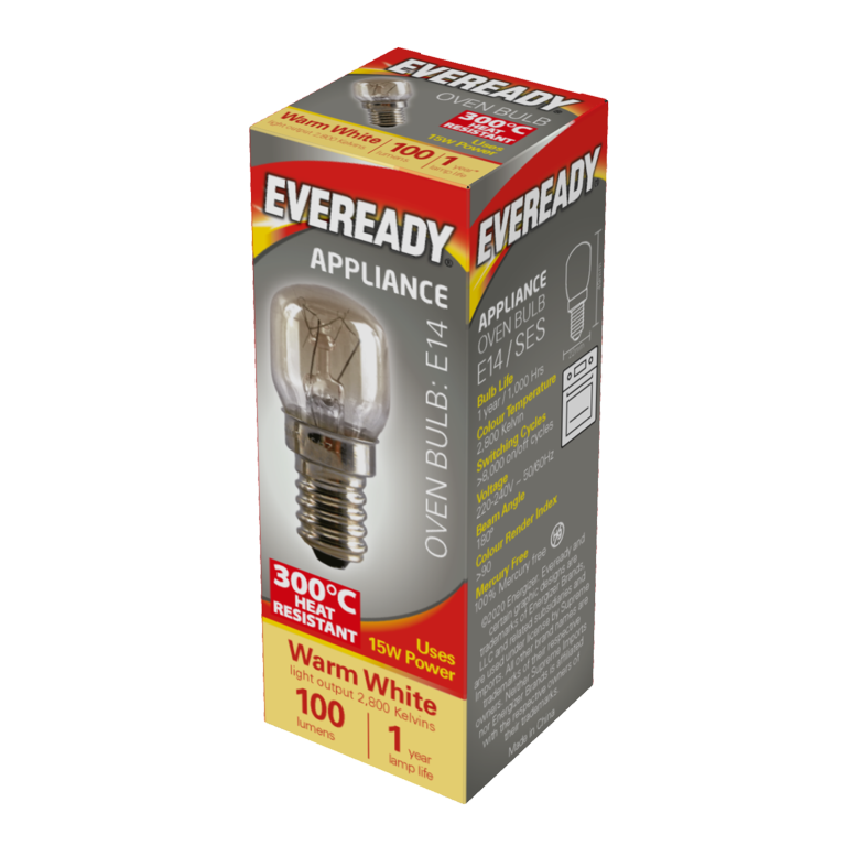Eveready Oven Lamp 15W Small Edison Screw S1020