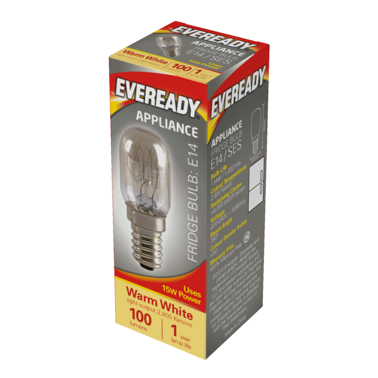 Eveready Fridge Lamp 15W Small Edison Screw Warm White