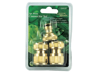 Green Blade Brass Connector Set 3 Piece BB-GA127